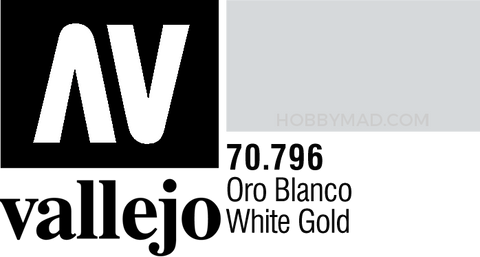 Vallejo Liquid Silver - White Gold - VAL70796 -  35ml