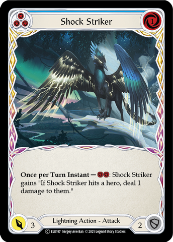 Shock Striker (Blue) [U-ELE197] Unlimited Rainbow Foil