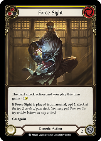Force Sight (Yellow) [ARC207] Unlimited Edition Rainbow Foil