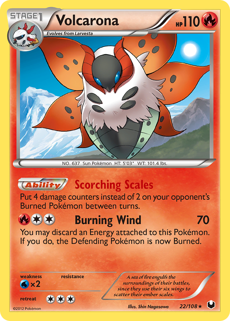 Volcarona (22/108) [Black & White: Dark Explorers]