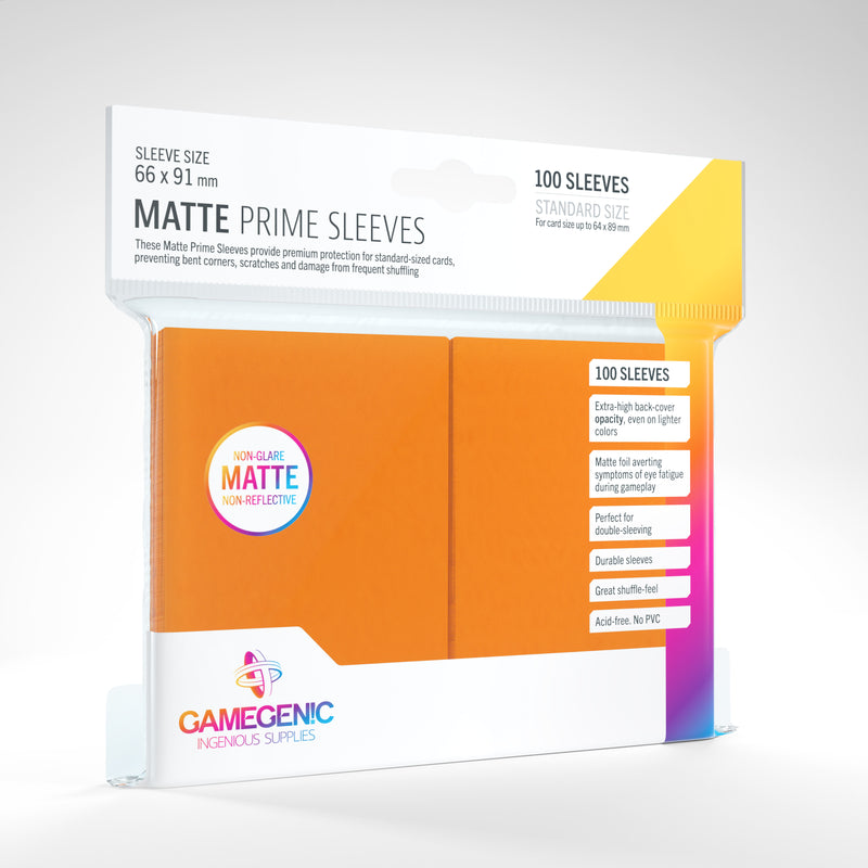 Gamegenic - Sleeves: Gamegenic Matte Prime Sleeves - Orange (100)