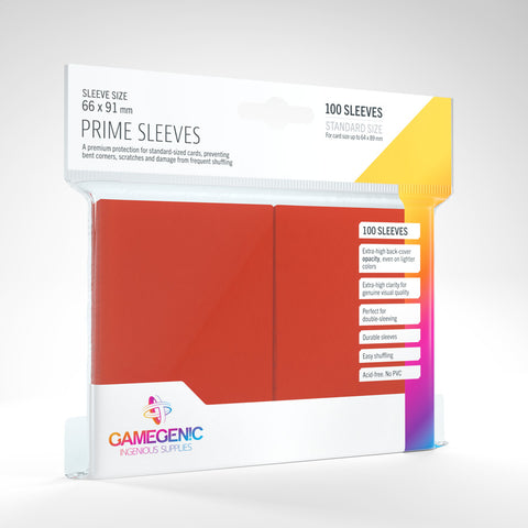 Gamegenic - Prime Sleeves - Red (100)