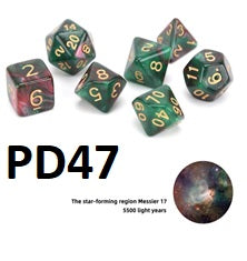 Nebula Dice Set: Messier 17 PD47