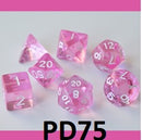 Transparent Dice Set: Pink PD75