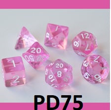 Transparent Dice Set: Pink PD75