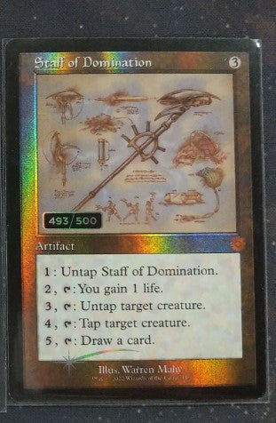 Staff of Domination (Schematic) (Serial Number 493/500) [The Brothers' War Retro Artifacts]