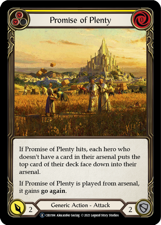 Promise of Plenty (Yellow) (Rainbow Foil) [CRU184-RF] Unlimited Rainbow Foil