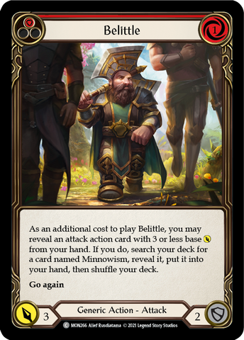 Belittle (Red) (Rainbow Foil) [MON266-RF] 1st Edition Rainbow Foil