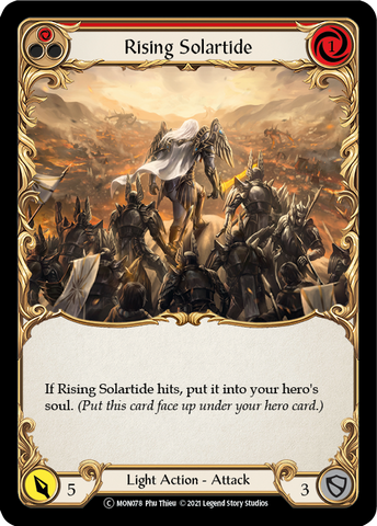 Rising Solartide (Red) (Rainbow Foil) [U-MON078-RF] Unlimited Rainbow Foil