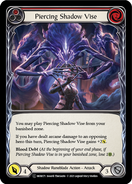 Piercing Shadow Vise (Red) (Rainbow Foil) [U-MON171-RF] Unlimited Rainbow Foil