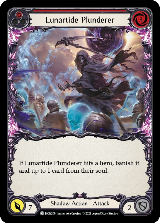 Lunartide Plunderer (Red) (Rainbow Foil) [MON206-RF] 1st Edition Rainbow Foil