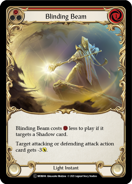 Blinding Beam (Red) (Rainbow Foil) [U-MON084-RF] Unlimited Rainbow Foil