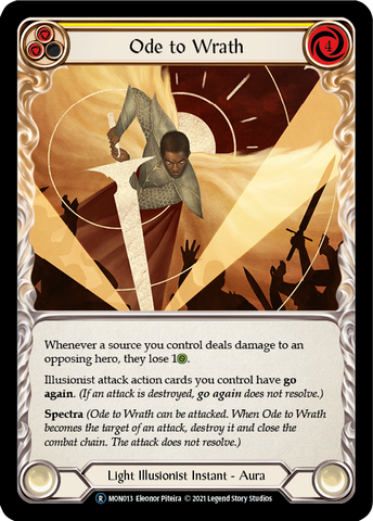 Ode to Wrath (Rainbow Foil) [U-MON013-RF] Unlimited Rainbow Foil