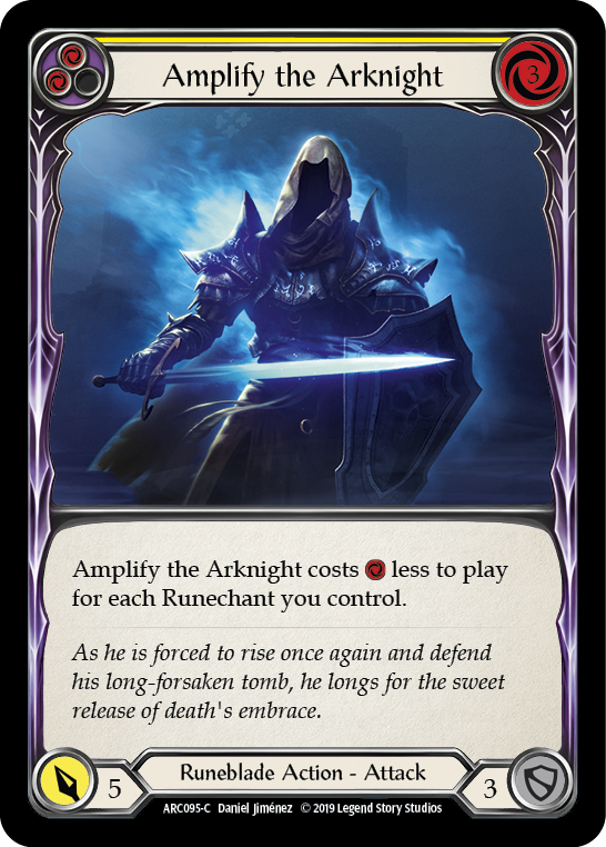 Amplify the Arknight (Yellow) [ARC095-C] 1st Edition Rainbow Foil