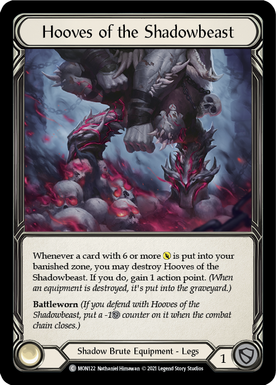 Hooves of the Shadowbeast (Cold Foil) [MON122-CF] 1st Edition Cold Foil