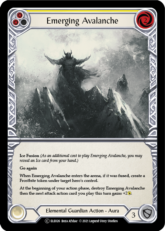 Emerging Avalanche (Yellow) [U-ELE026] Unlimited Rainbow Foil