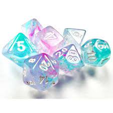 7 Nebula Wisteria/ White Mini-Polyhedral Set - CHX 20545