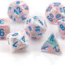 7 Festive Pop Art/ Blue Mini-Polyhedral Set - CHX 20544