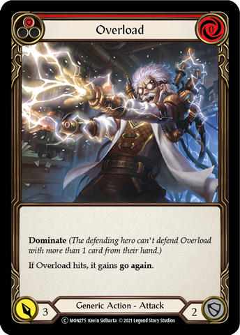 Overload (Red) (Rainbow Foil) [U-MON275-RF] Unlimited Rainbow Foil
