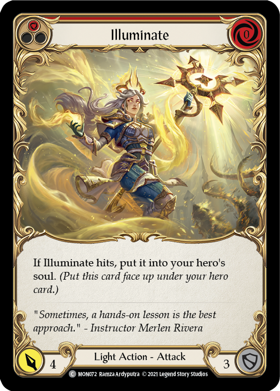 Illuminate (Red) (Rainbow Foil) [MON072-RF] 1st Edition Rainbow Foil
