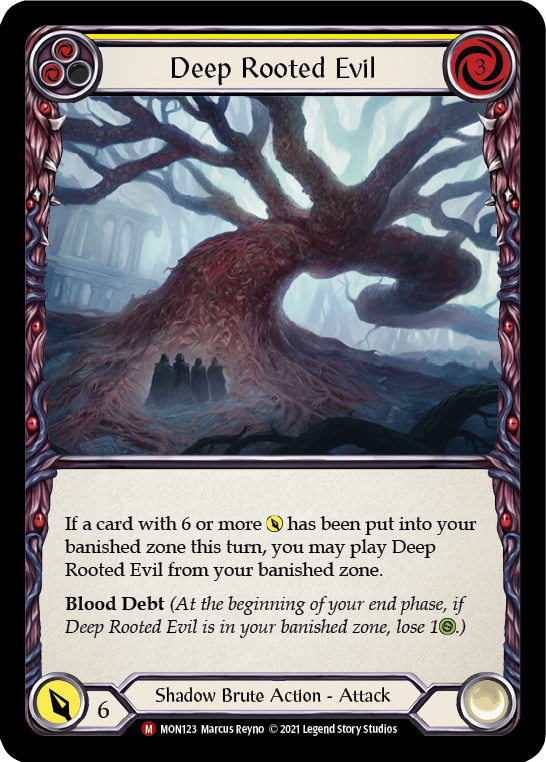 Deep Rooted Evil (Rainbow Foil) [MON123-RF] 1st Edition Rainbow Foil