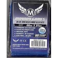 Mayday Games: Blue Backed Card Sleeves - 66mm x 91mm - 50ct