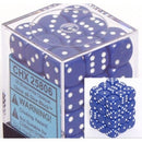 36 Opaque Blue/white 12mm D6 Dice Block - CHX25806