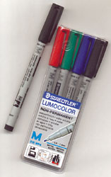 Water Soluble Markers, 4-Pack for Playmats