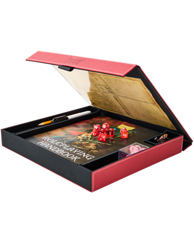 Dragon Shield Player Companion: RPG Accessory Box & Dice Tray (Blood Red)