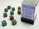36 12mm Mosaic w/Yellow Festive D6 Dice - CHX27850