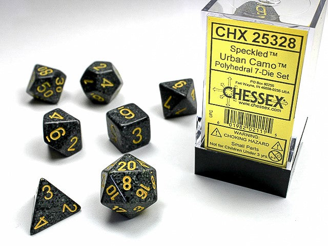 7 Speckled Urban Camo Polyhedral Dice Set - CHX25328