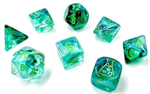Lab Dice -Borealis Kelp/light green 7 Dice set - CHX30054