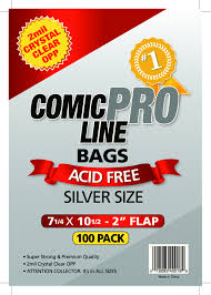 Comic Pro Line Silver Bags 7.25x10.5 in
