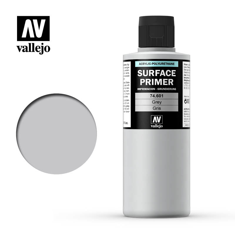 Vallejo Surface Primer - Grey - VAL74601 - 200 ml