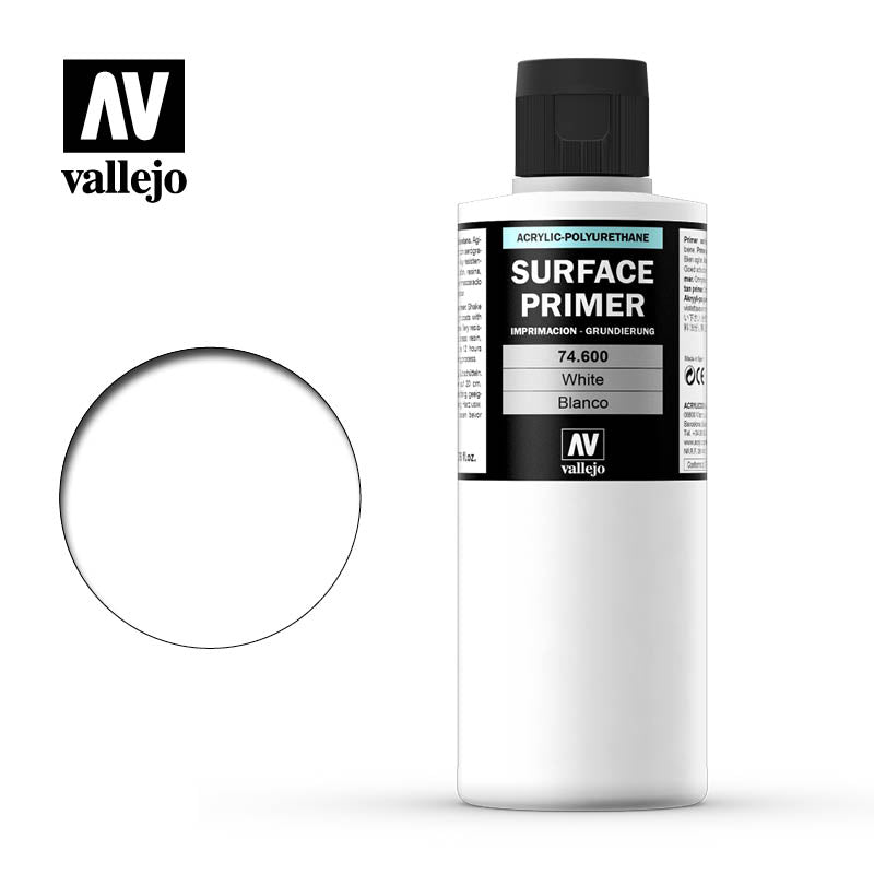 Vallejo Surface Primer - White - VAL74600 - 200 ml